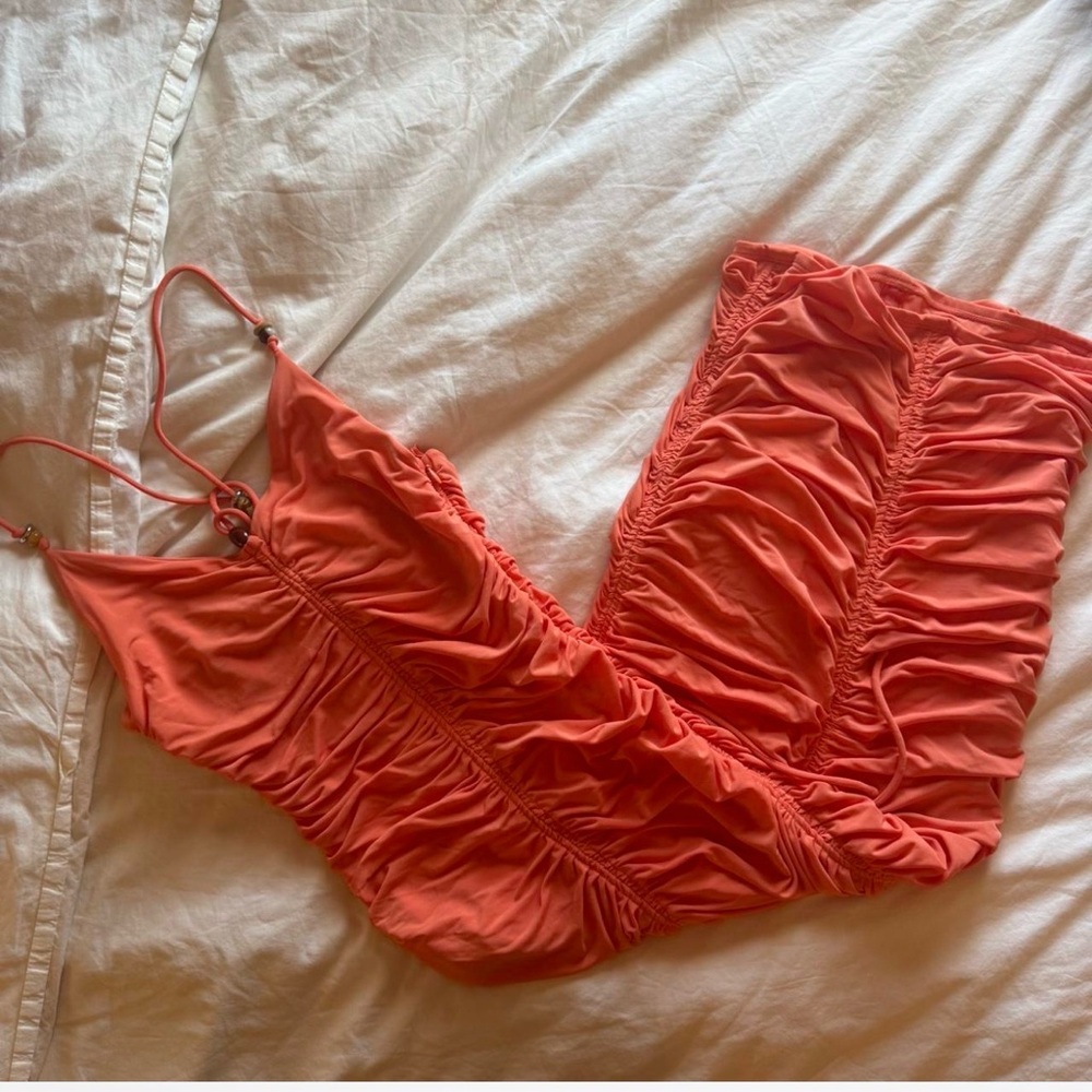 ALC Ruched Coral Dress